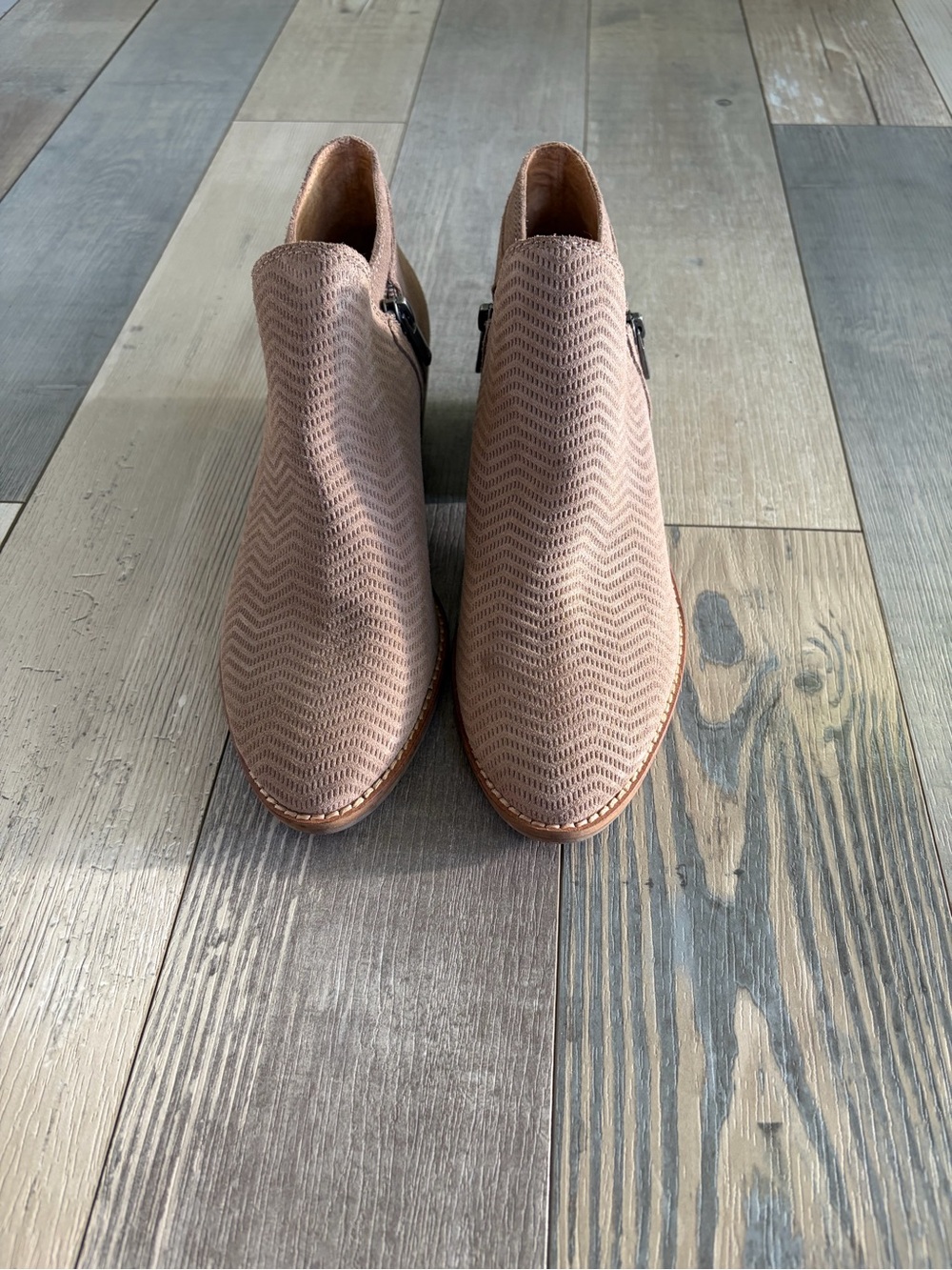 Lucky Brand Taupe Textured Women's Ankle Boots